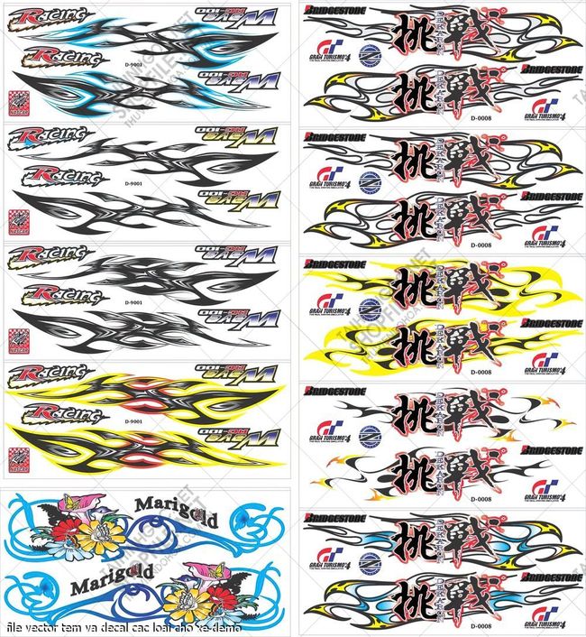 file vector tem va decal cac loai cho xe 